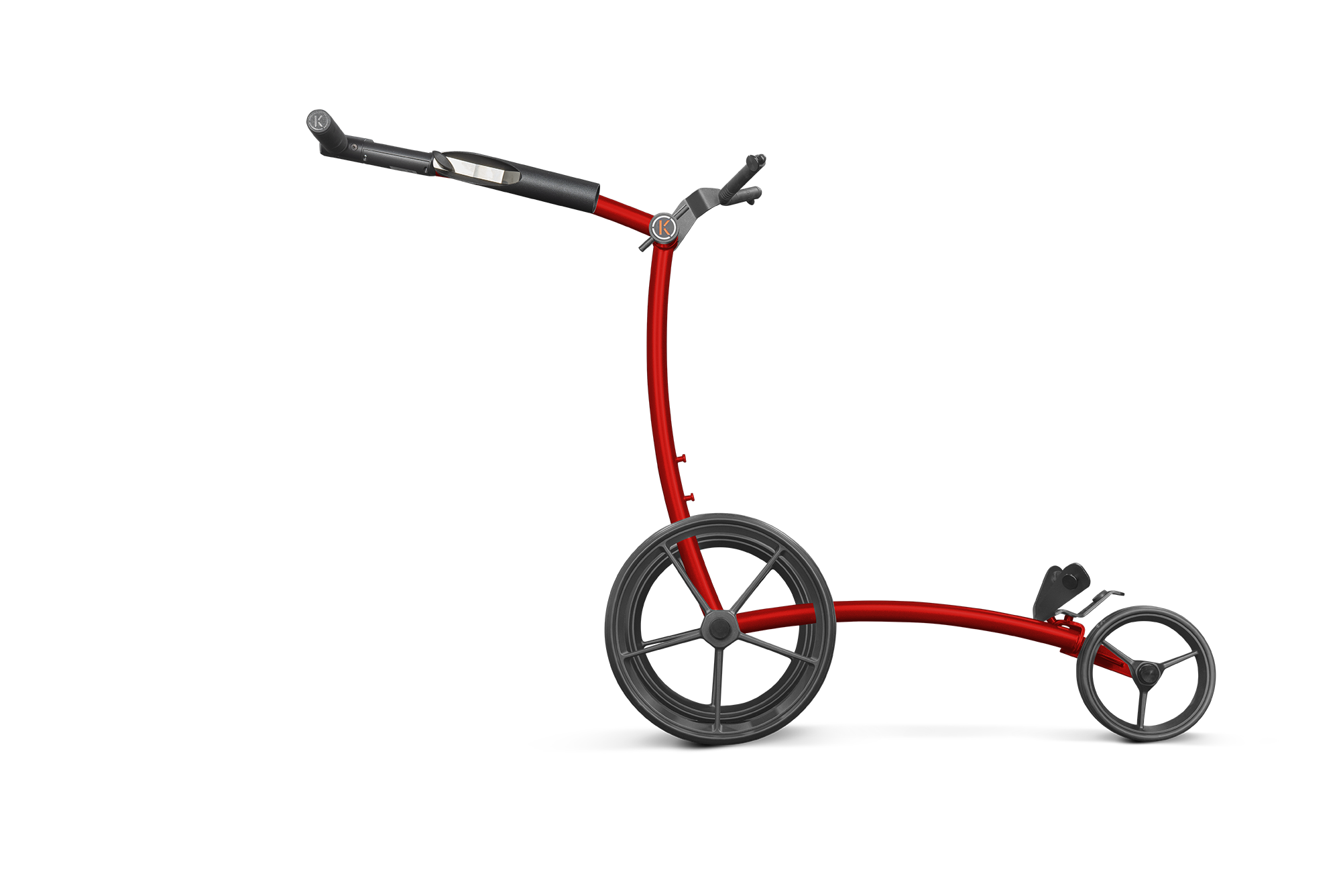 kiffe-golf-k5-elektro-trolley-ignite-red-inkl-drehgriff-und-schirmhalter image 2