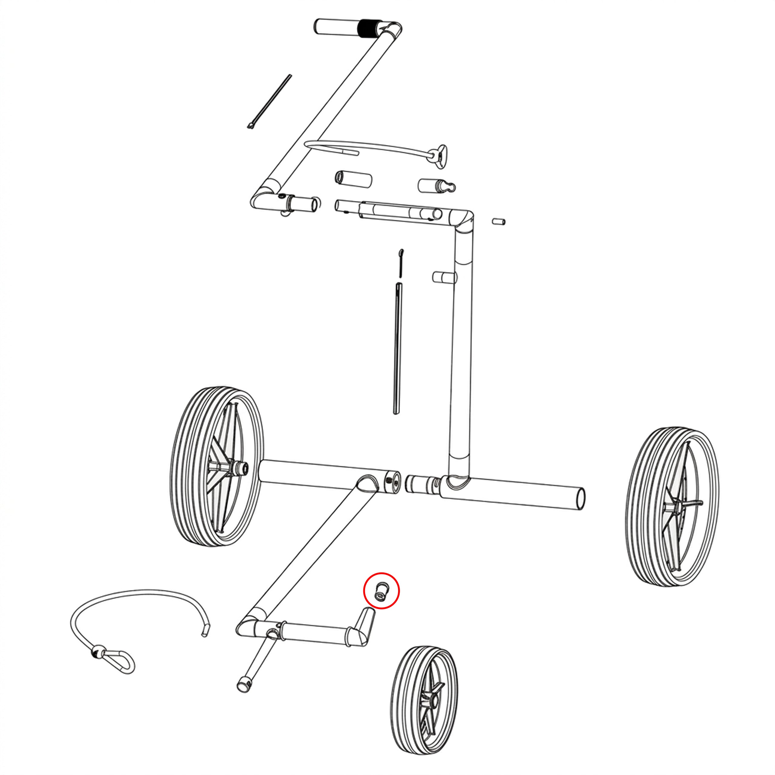 big-max-e-lite-3-4-lower-bag-holder-frame-plug-rahmenstopfen-ersatzteil image 2