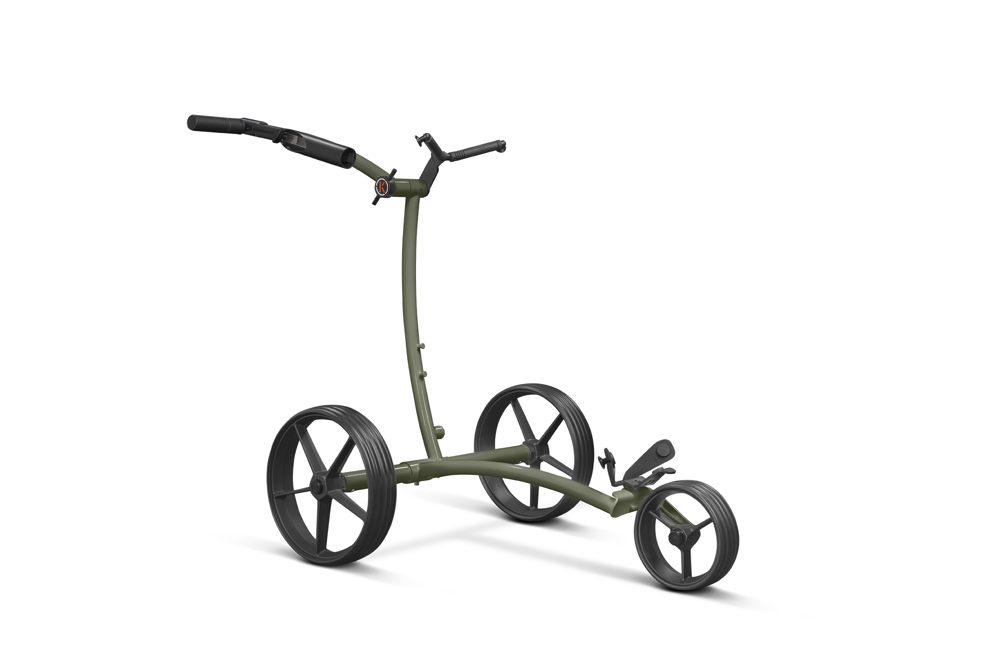 kiffe-golf-k5-oliv-elektro-trolley-inkl-drehgriff-und-schirmhalter image 1