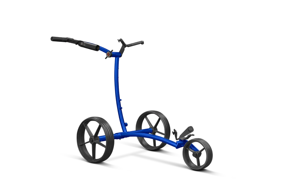 kiffe-golf-k5-bentley-blue-elektro-trolley-mit-drehgriff-und-schirmhalter image 1