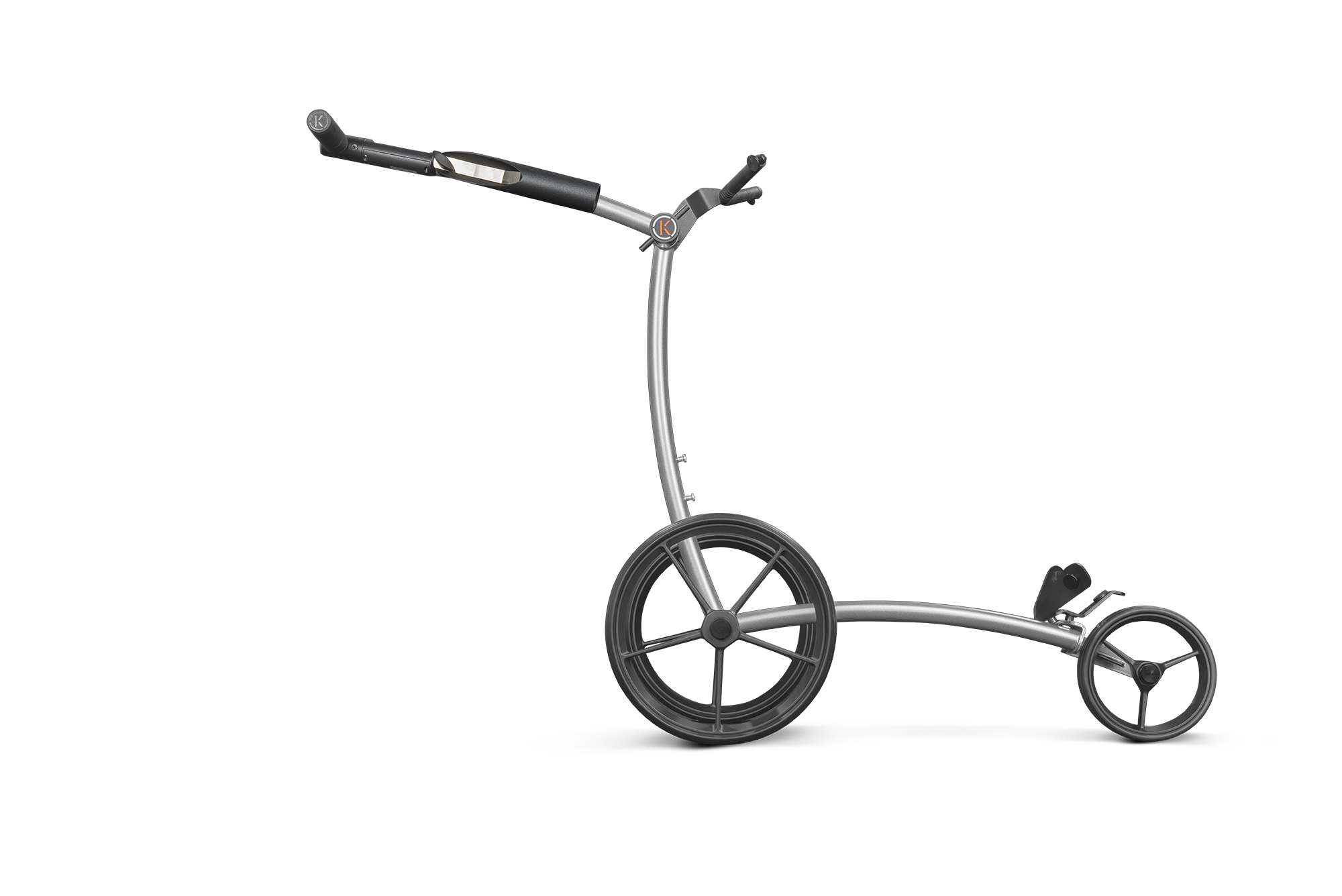 kiffe-golf-k3-elektro-trolley-silber-inkl-drehgriff-und-schirmhalter image 2