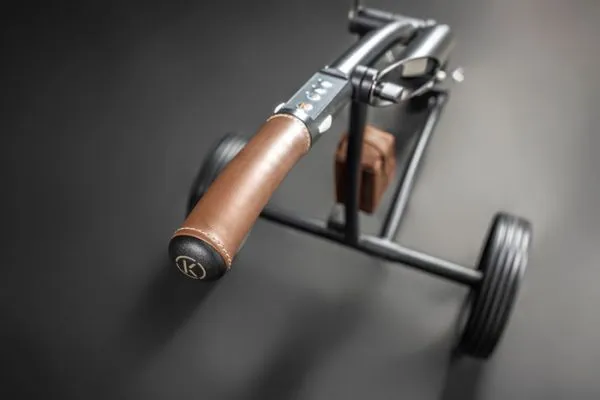 kiffe-golf-premium-trolley-inspektion-inkl-ledergriff-schwarz-braun image 1