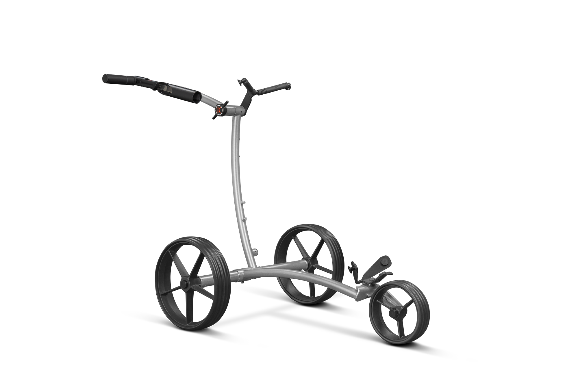 kiffe-golf-k3-elektro-trolley-silber-inkl-drehgriff-und-schirmhalter image 1