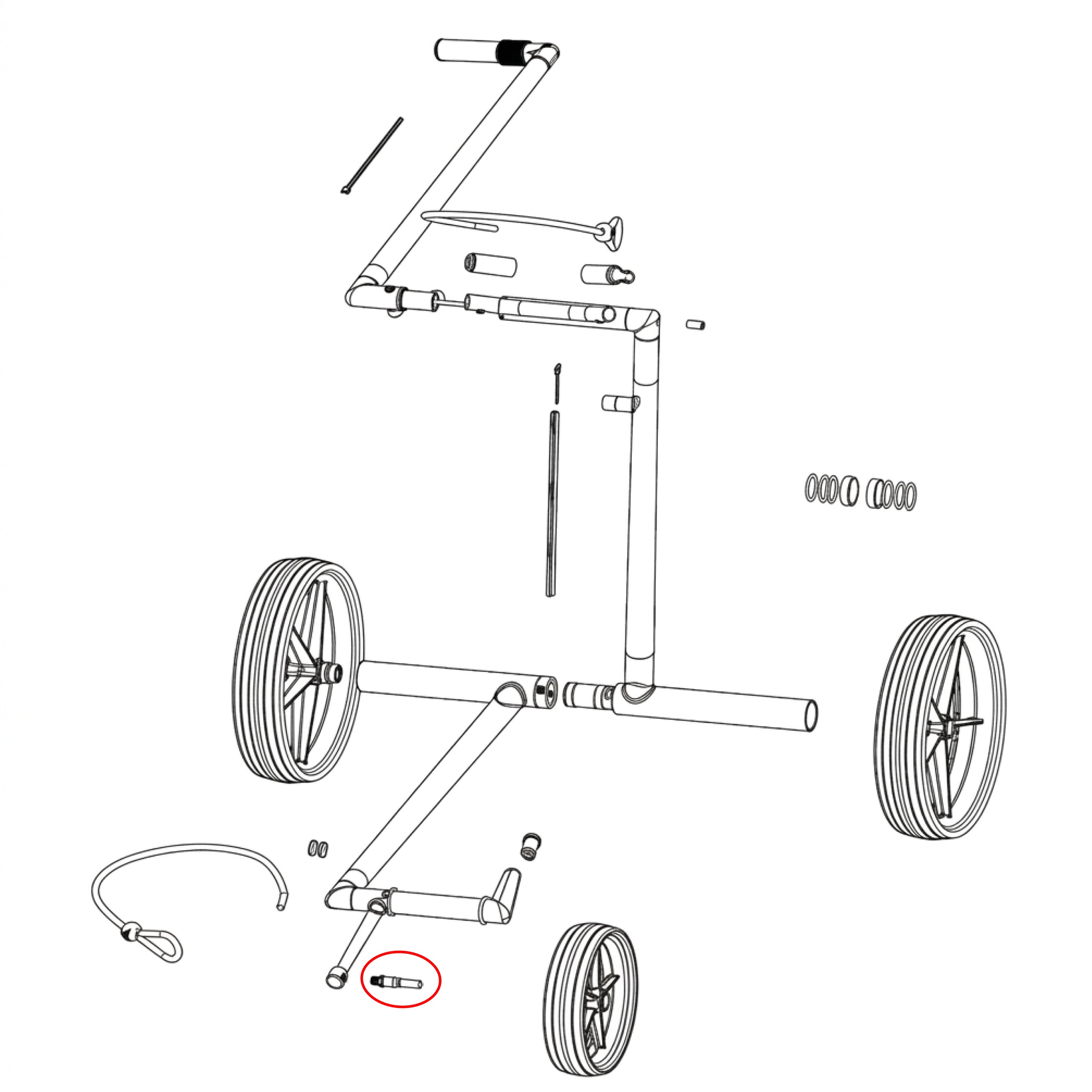 big-max-e-lite-3-4-front-wheel-axle-vorderrad-achse-ersatzteil image 2