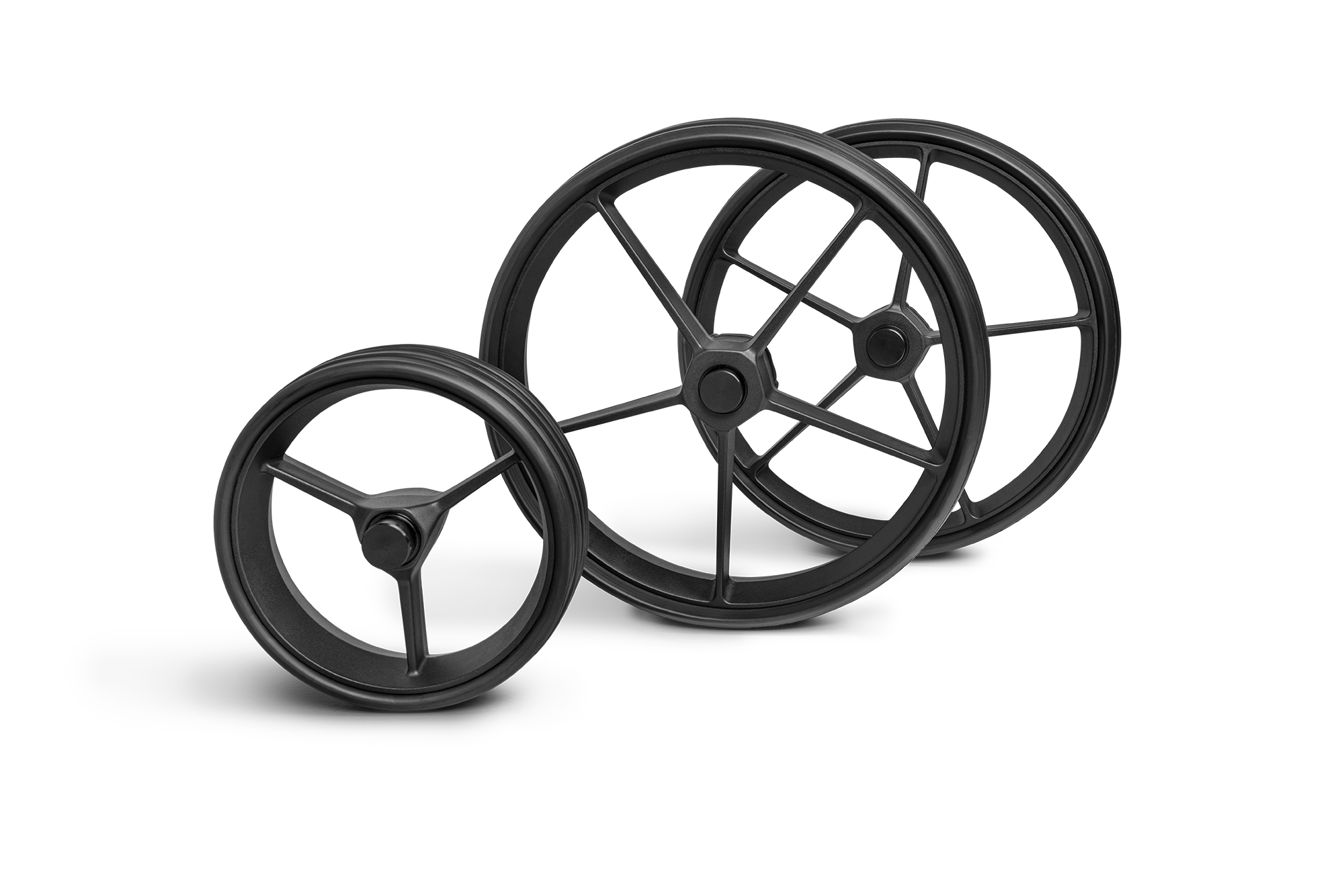 kiffe-golf-r-der-mit-metallschl-ssern-ersatzrad-set-einzeln-schwarz-silber image 1